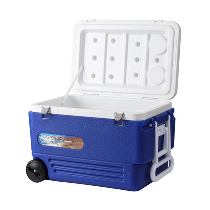 Glacio 60L Portable Ice Cooler Box With Wheels Camping Fridge