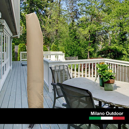 Milano 3M Outdoor Umbrella Cantilever With Protective Cover Patio Garden Shade - Beige