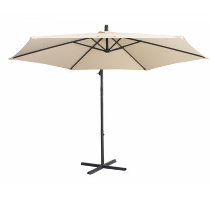 Milano 3M Outdoor Umbrella Cantilever With Protective Cover Patio Garden Shade - Beige