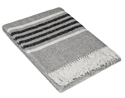 Richmond Throw - Reclaimed Wool Blend - Grey