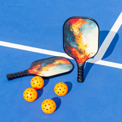 Pickleball Set with 4 Paddles, 6 Balls, Net, and Carry Bag