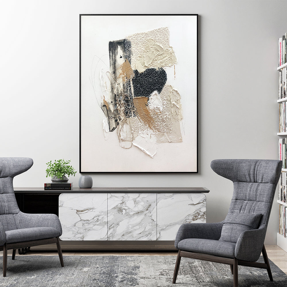 Wall Art Original Abstract Painting on Framed Canvas 800mmx1200mm Set of 2 Untitled Study