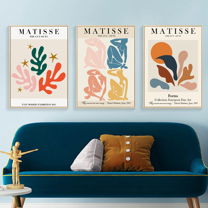 Wall Art 60cmx90cm Matisse 3 Sets Wood Frame Canvas