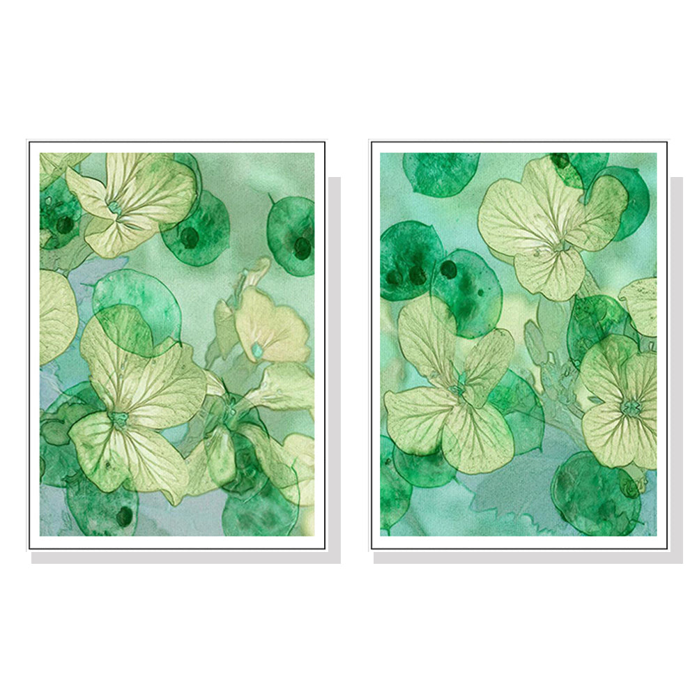 Wall Art 100cmx150cm Zanzibar Gem 2 Sets White Frame Canvas