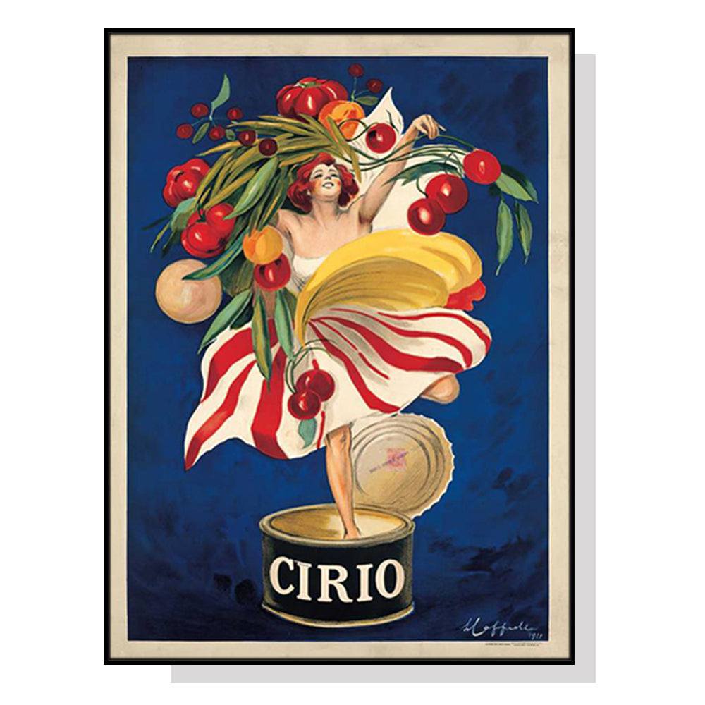 Wall Art 100cmx150cm Cirio By Leonetto Cappiello Black Frame Canvas