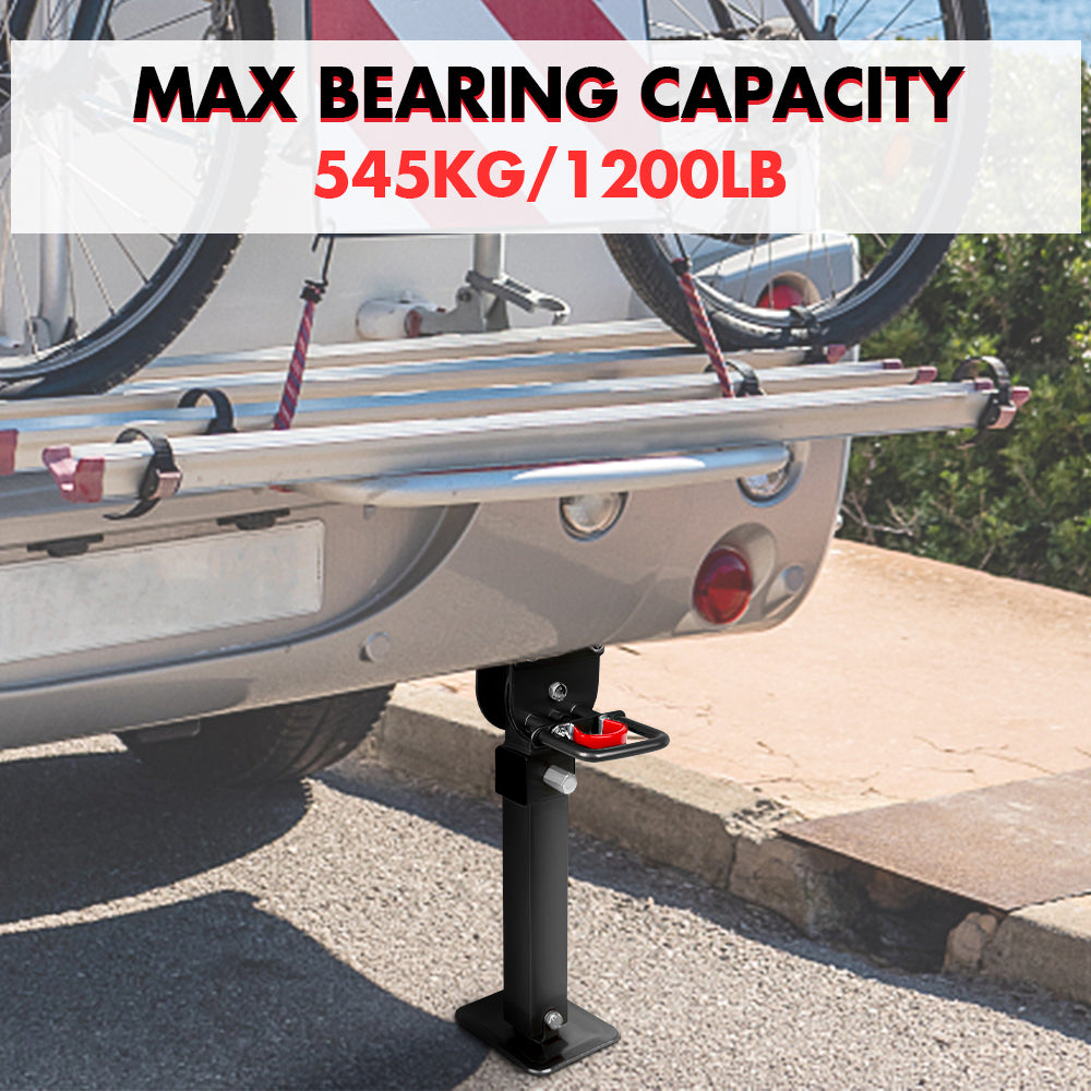 X-BULL Drop Down Legs 440MM- 560MM Trailer Steel Legs Caravan Corner 1200LBS Black