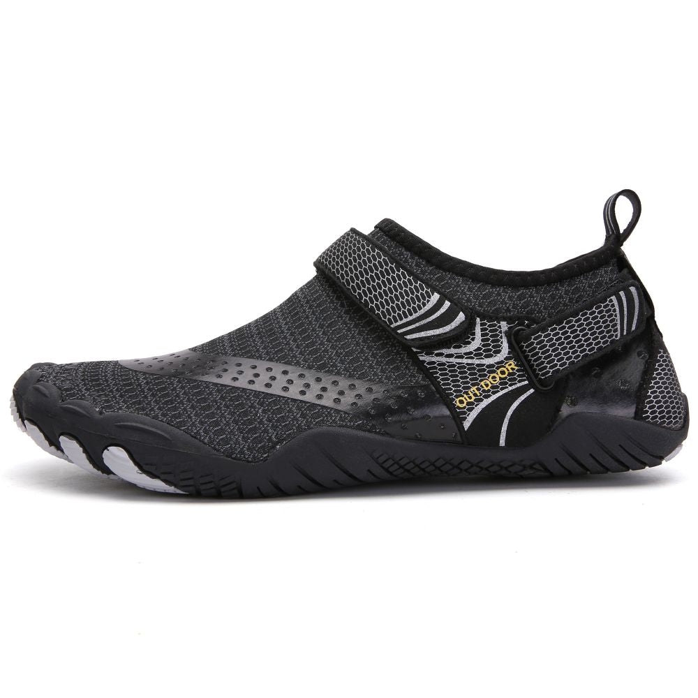 Men Women Water Shoes Barefoot Quick Dry Aqua Sports Shoes - Black Size EU42 = US8