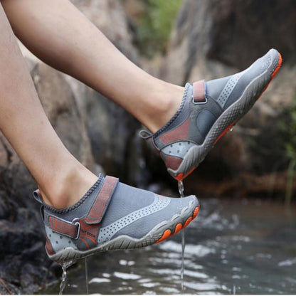 Men Women Water Shoes Barefoot Quick Dry Aqua Sports Shoes - Grey Size EU38 = US5