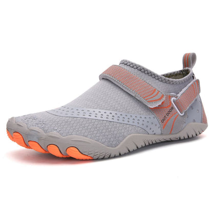 Men Women Water Shoes Barefoot Quick Dry Aqua Sports Shoes - Grey Size EU42 = US8