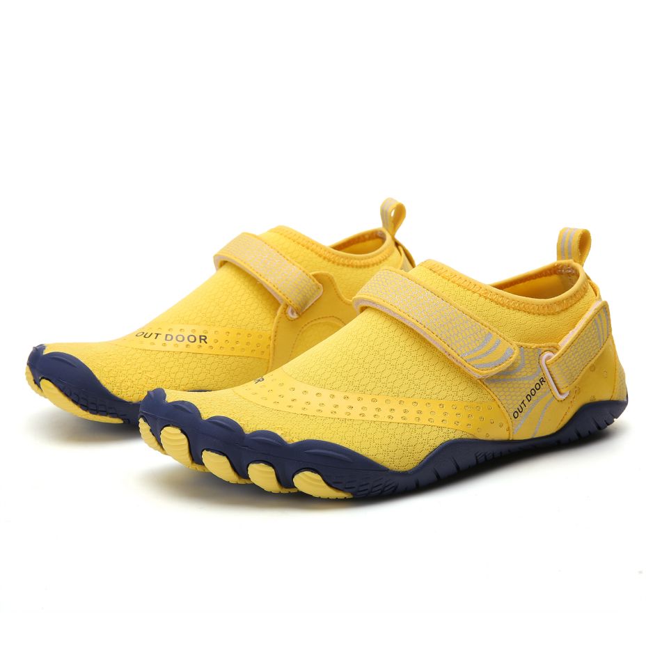 Women Water Shoes Barefoot Quick Dry Aqua Sports Shoes - Yellow Size EU37 = US4