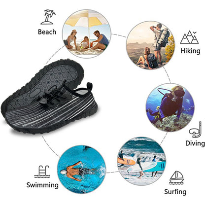 Water Shoes for Men and Women Soft Breathable Slip-on Aqua Shoes Aqua Socks for Swim Beach Pool Surf Yoga (Black Size US 12)