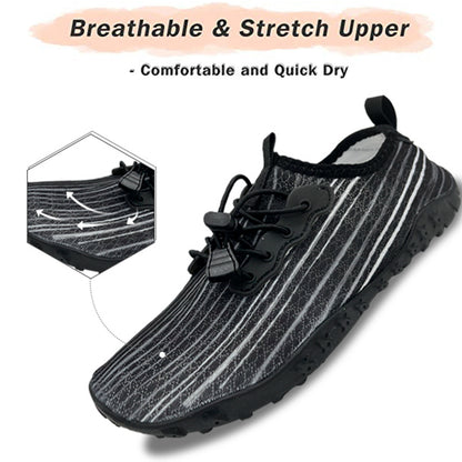 Water Shoes for Men and Women Soft Breathable Slip-on Aqua Shoes Aqua Socks for Swim Beach Pool Surf Yoga (Black Size US 8.5)