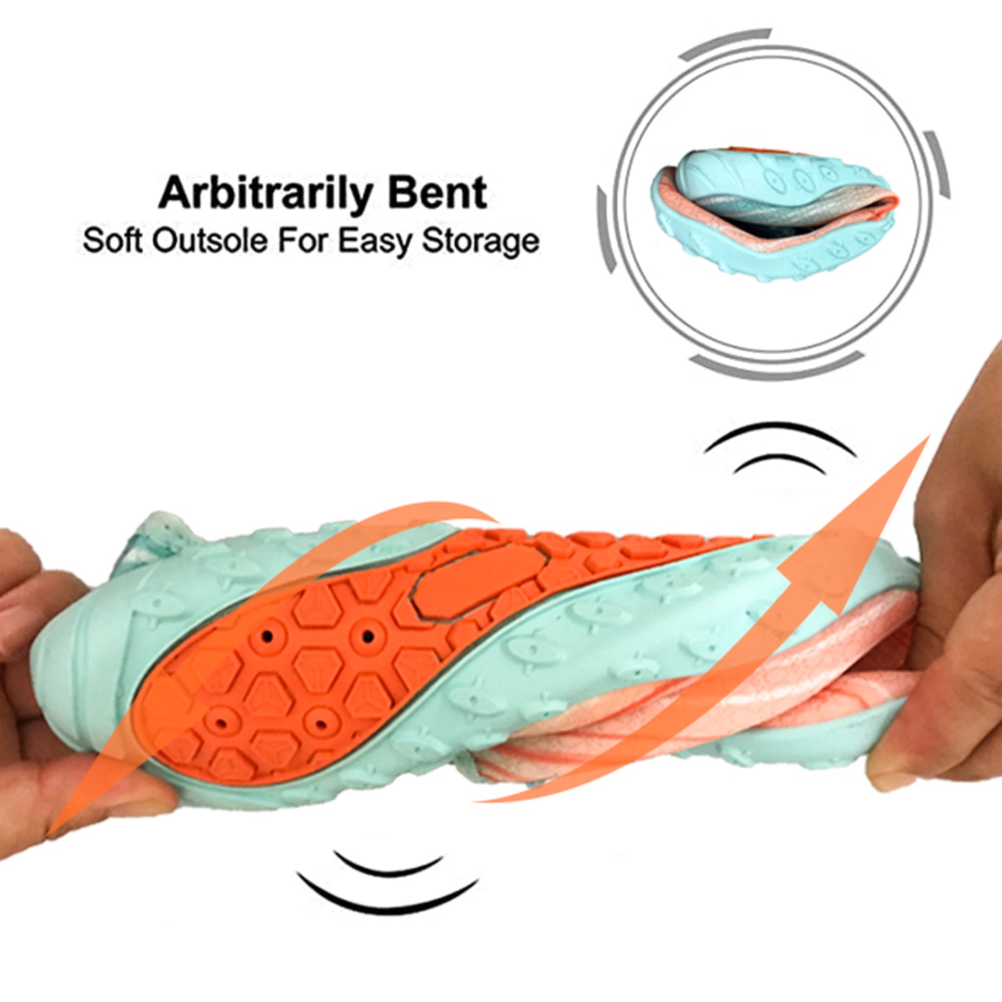 Water Shoes for Men and Women Soft Breathable Slip-on Aqua Shoes Aqua Socks for Swim Beach Pool Surf Yoga (Orange Size US 12)