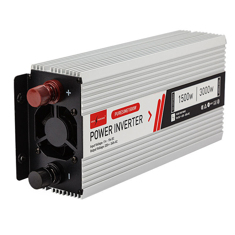 GENPOWER Pure Sine Wave 1500W/3000W 12V/240V Power Inverter Caravan Bo ...