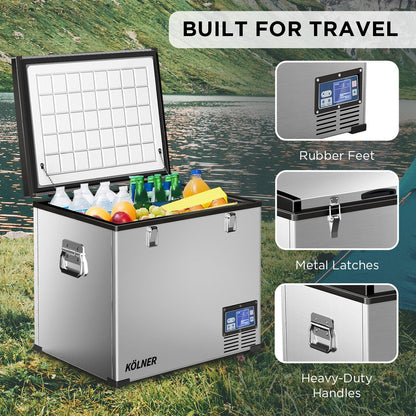 Kolner 75l Portable Fridge Chest Freezer With Lcd Panel - Rv Vehicle Camping Refrigerator