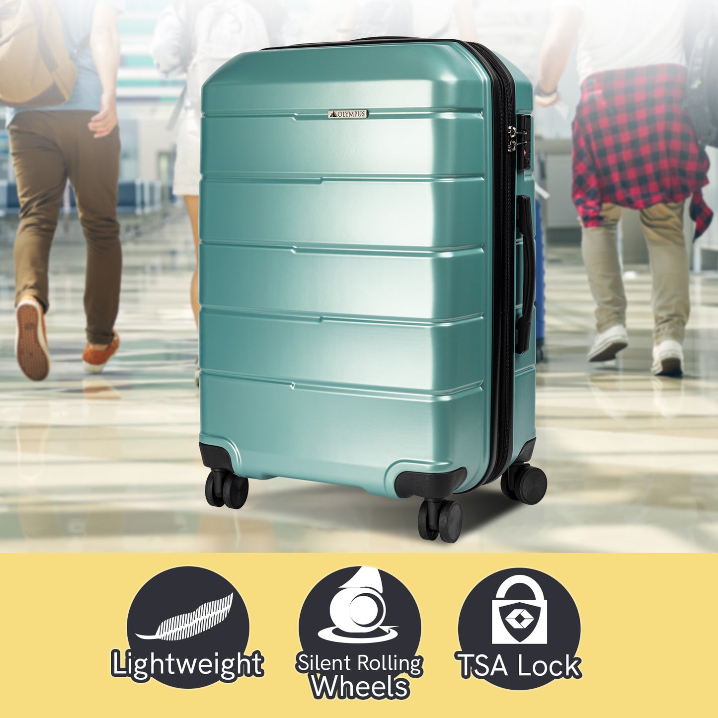 Olympus Artemis 28in Hard Shell Suitcase  ABS+PC - Electric Teal