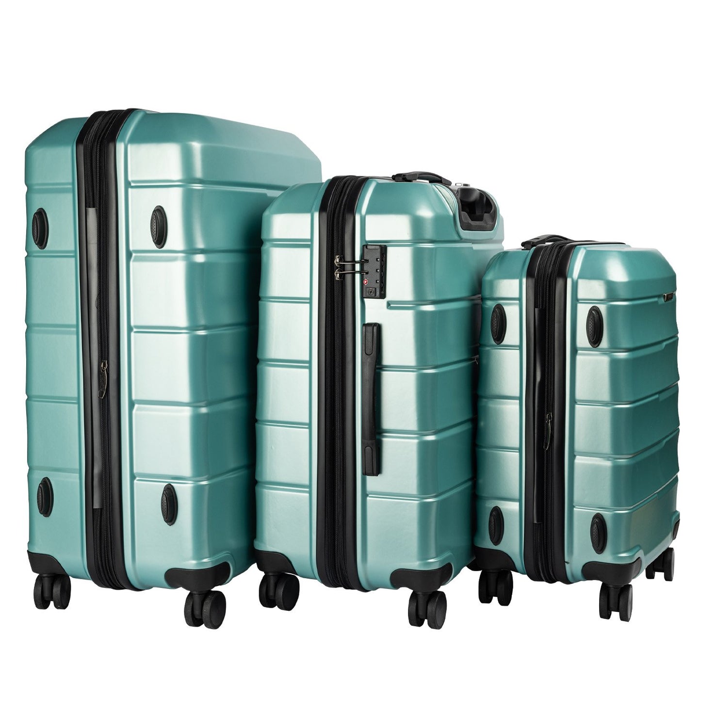 Olympus 3PC Artemis Luggage Set Hard Shell  ABS+PC - Electric Teal