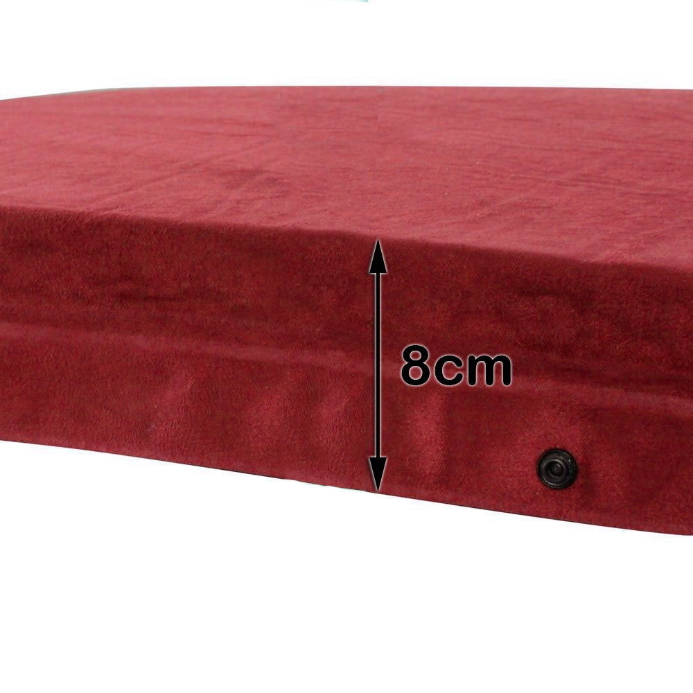 Double Self Inflating Mattress Sleeping Sedue Mat Air Bed Camping Camp Hiking Joinable - red