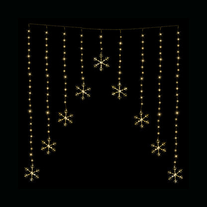 LED Snowflakes Curtain Lights avialable in 2 Colors - Warm White