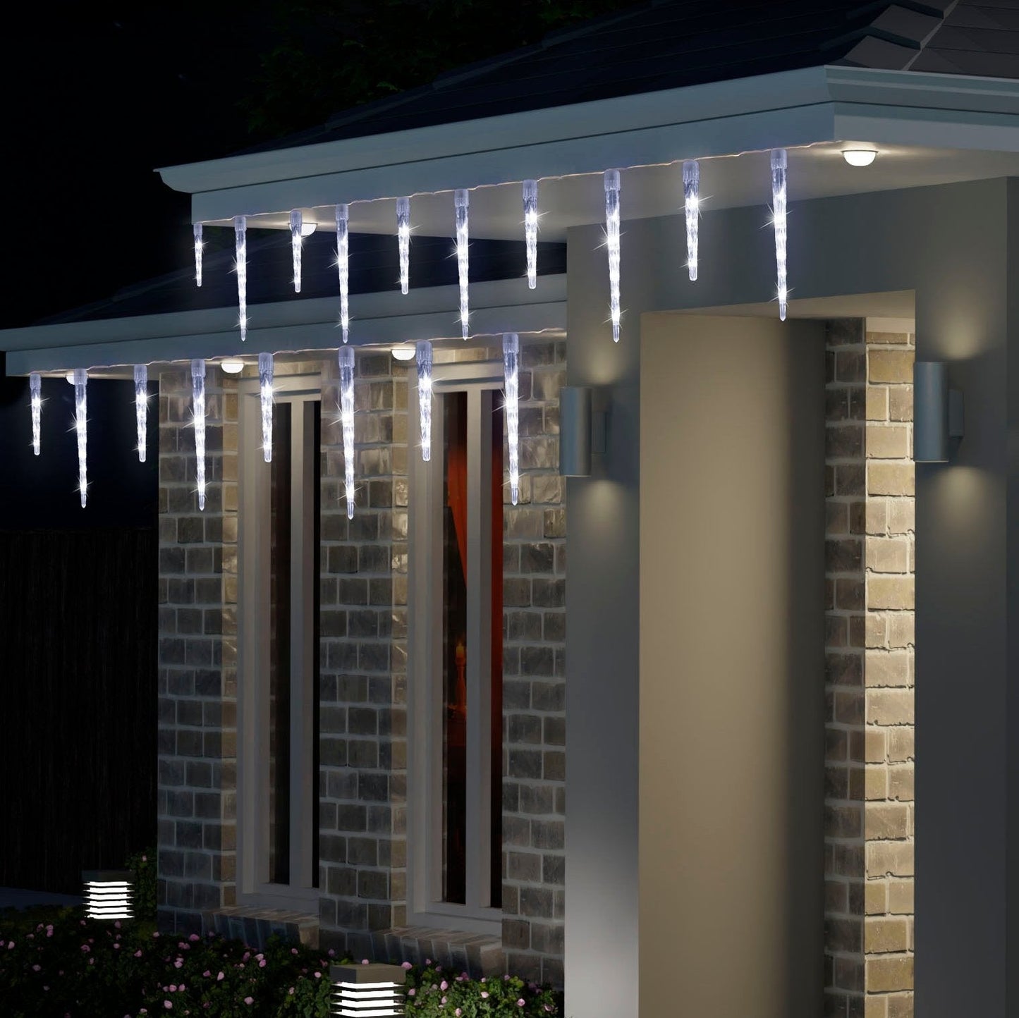 LED Icicle Tube Lights 24-Pack Available in 2 Colors - Blue