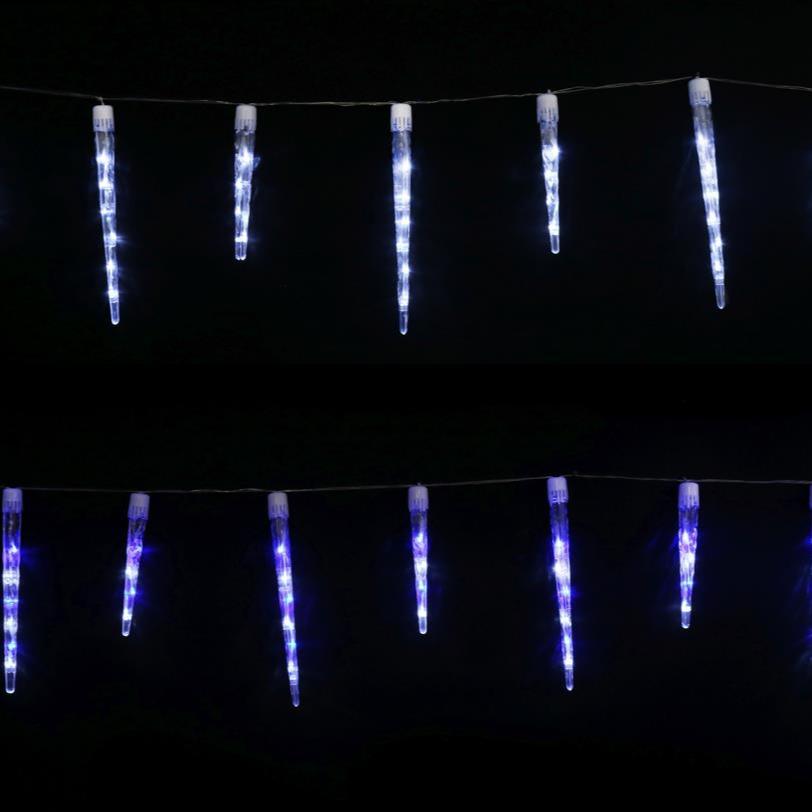 LED Icicle Tube Lights 24-Pack Available in 2 Colors - White