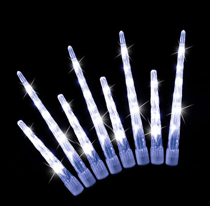 LED Icicle Tube Lights 24-Pack Available in 2 Colors - White