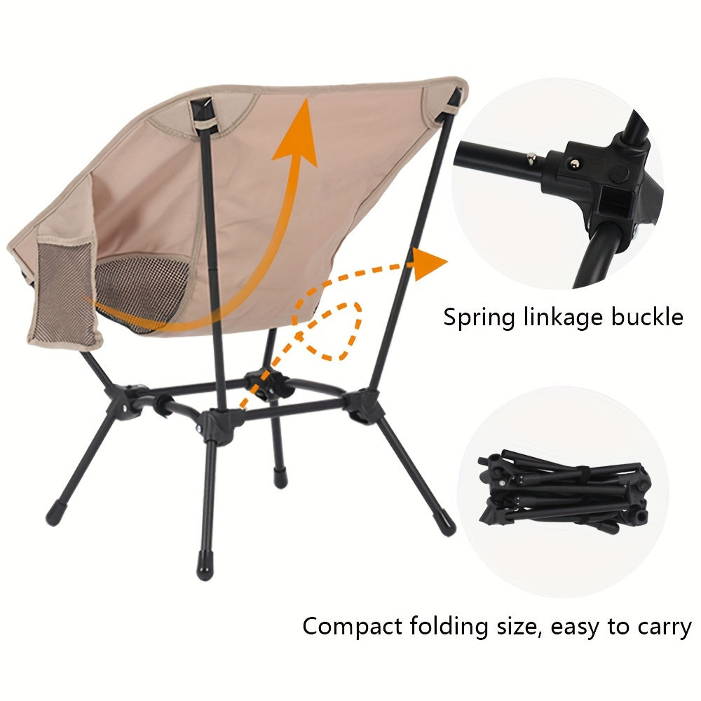 black and khaki set of portable, comfortable and perfect camping chairs