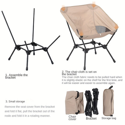 black and khaki set of portable, comfortable and perfect camping chairs