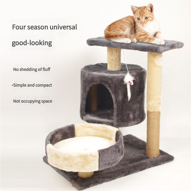 A Cat's Dream Paradise: Natural Solid Wood Cat Climbing Frame