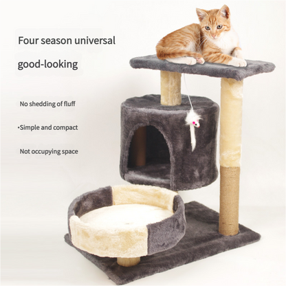 A Cat's Dream Paradise: Natural Solid Wood Cat Climbing Frame