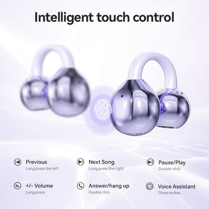 Purple M79 Spherical OWS Over-Ear Bluetooth Earphones - Wireless, Stylish Design, Superior Sound Quality