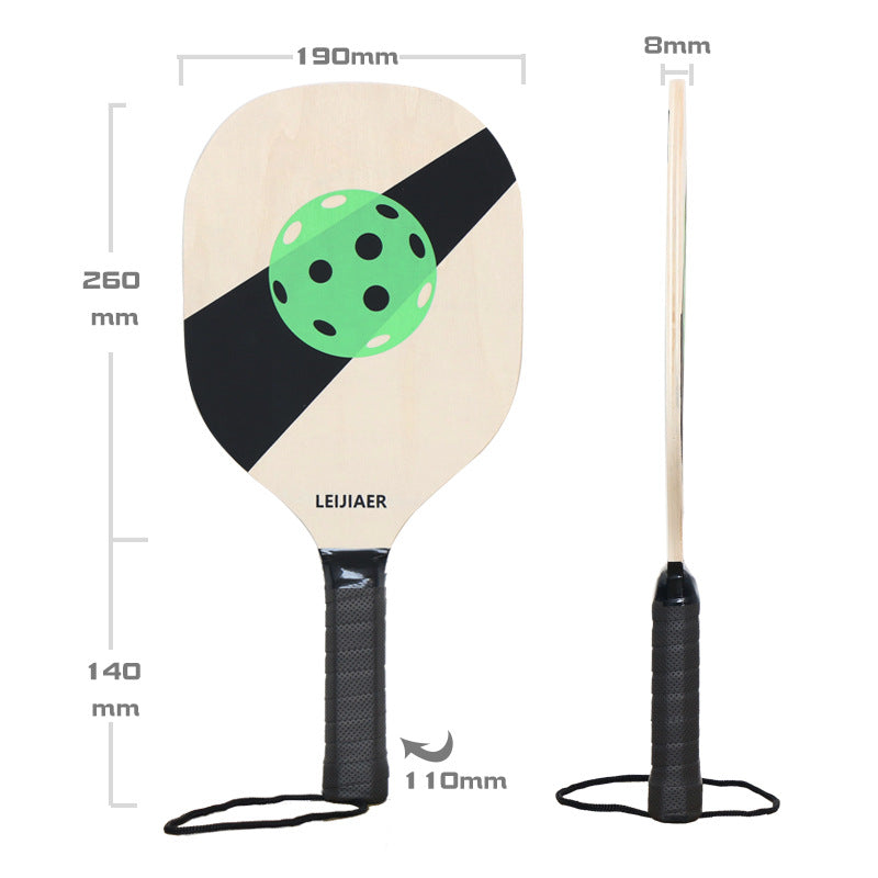 Green Standard Wooden Pickleball Paddle Set - Perfect for All Levels of Play