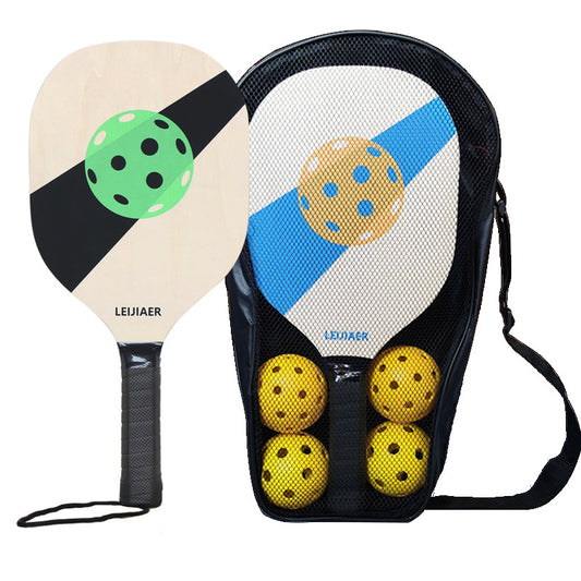 Blue And Green Standard Wooden Pickleball Paddle Set - Perfect for All Levels of Play