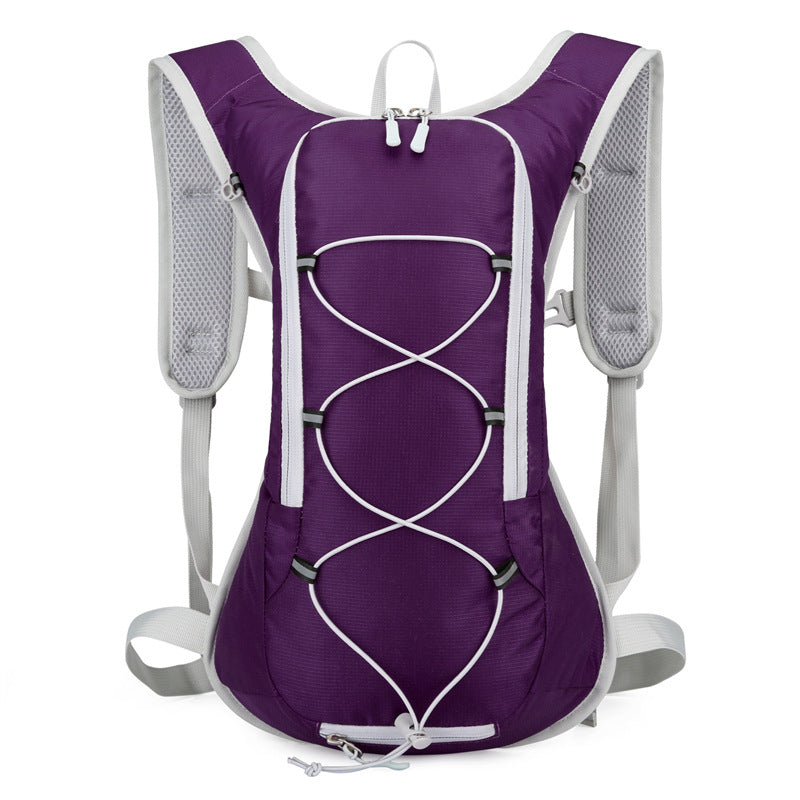 Purple Outdoor Sports Hydration Backpack for Running, Hiking, and Cycling - Lightweight and Waterproof