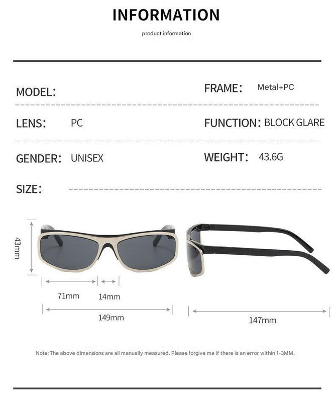 Grey Lenses With Black Edges Trendy Curved Sunglasses - Cat Eye Design UV Protection Stylish Glare-Blocking Shades