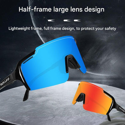 Pink Gradient Lens Lightweight UV400 Photochromic Cycling Glasses, Anti-Wind Protective Sunglasses for Outdoor Sports