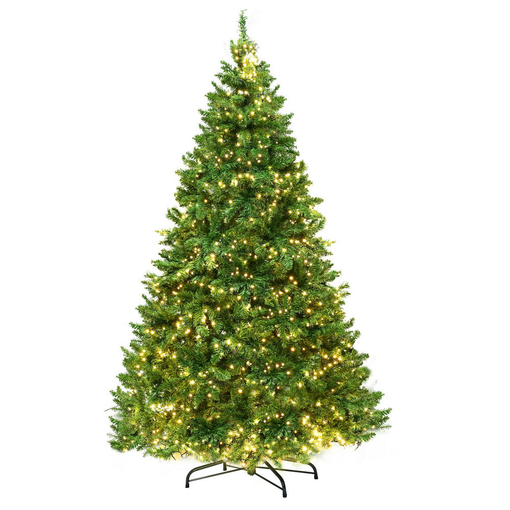 Jingle Jollys Christmas Tree 2.4m Xmas Tree Decorations 1488 LEDs