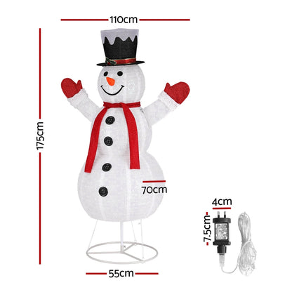 Jingle Jollys Christmas Lights 200 LED 175cm Fairy Light Snowman Decorations