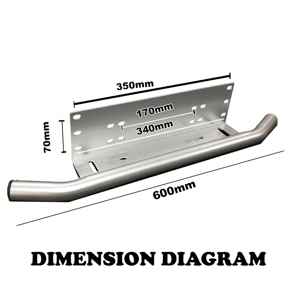 Number Plate Frame BullBar Mount Bracket Car Driving Light Bar Holder Silver AU