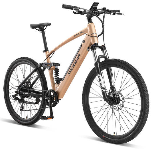 Progear Bikes E-Trail Dual Suspension E-Bike 27.5*18" in Sandstorm